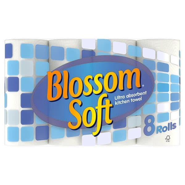 Blossom Soft Kitchen Roll 8 pack