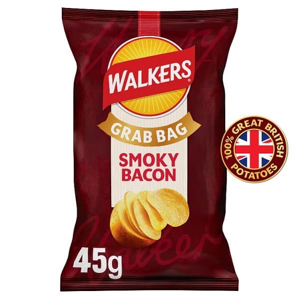 Walkers Smoky Bacon Grab Bag 45g
