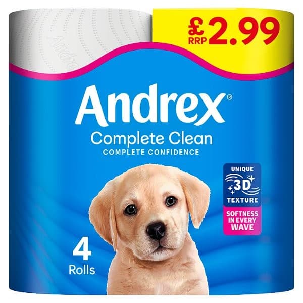 Andrex Complete Clean Toilet Tissues 4 rolls